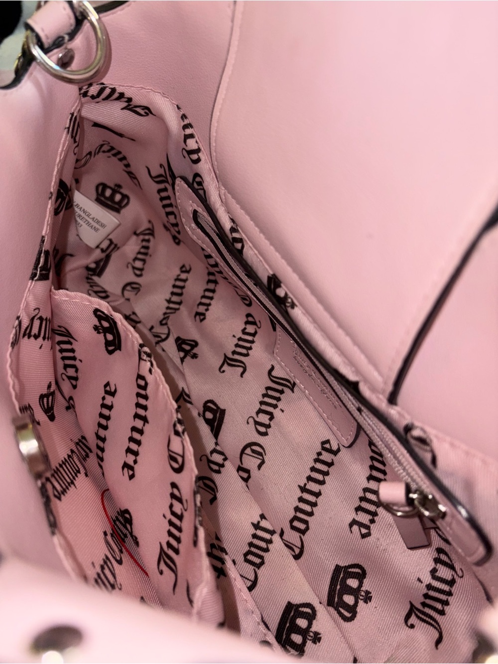 Juicy Couture Light Pink Patent Satchel with Matching Logo Wallet - Picture 8 of 8